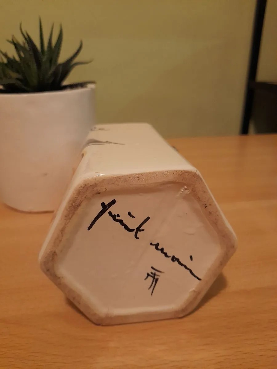 Bouteille céramique blanche, pour digestif 