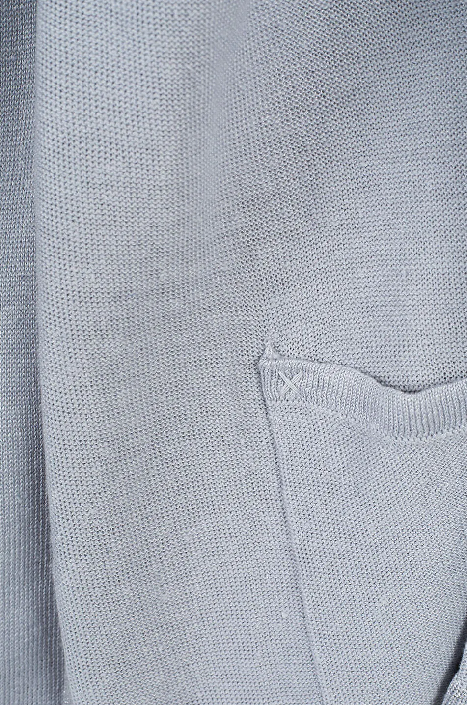 Cardigan ouvert en lin détail lurex et poches