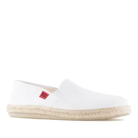 Chaussures SLIP ON Toile Blanche et semelle en Jute.