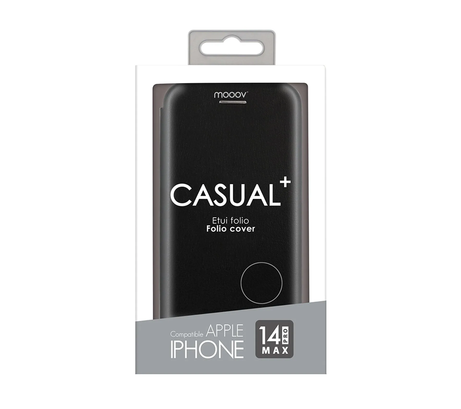 Etui Folio Clam Pour iPhone 14 Pro Max - Noir