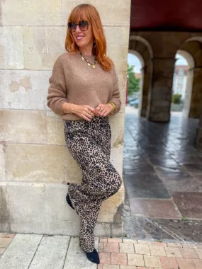 George pantalon fluide léopard