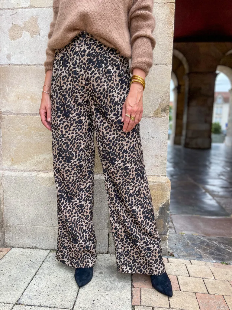 George pantalon fluide léopard
