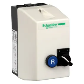 LE1D12V7A13 Schneider | Boitier démarreur moteur | 12A | Bouton tournant 2 positions + bouton R bleu