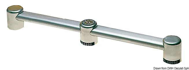 Main-courante passant oval en aluminium 40x20mm