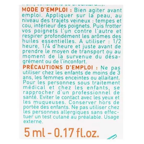 Puressentiel Bien-Être Mal des Transports Roller aux 7 Huiles Essentielles 5ml
