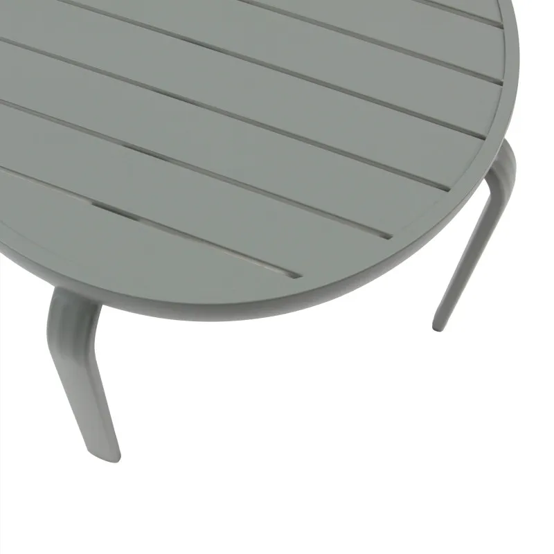Table d'appoint d'extérieur Phil - Gris-vert moderne et polyvalente