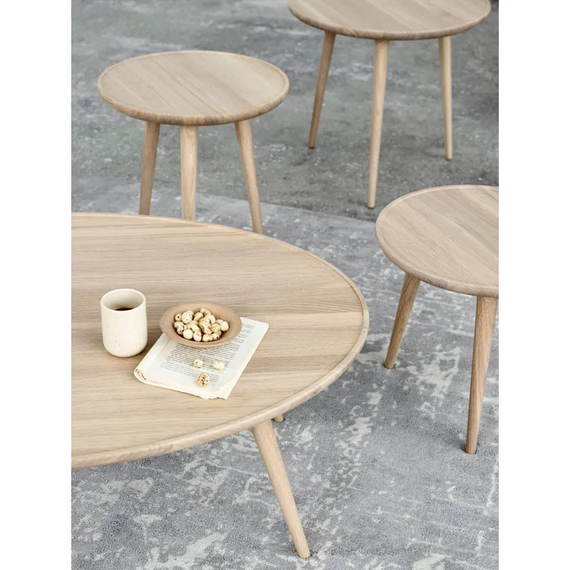 Table d'appoint guéridon     ACCENT Medium Chêne teinté noir           MATER