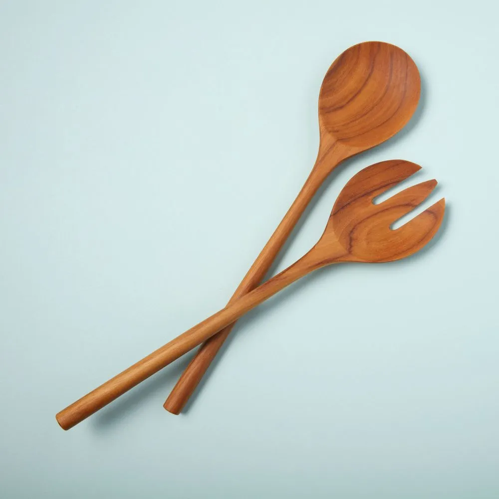 Teak serving sets